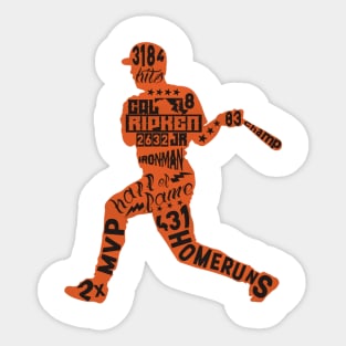 Cal Ripken Jr. Baltimore Letters Sticker